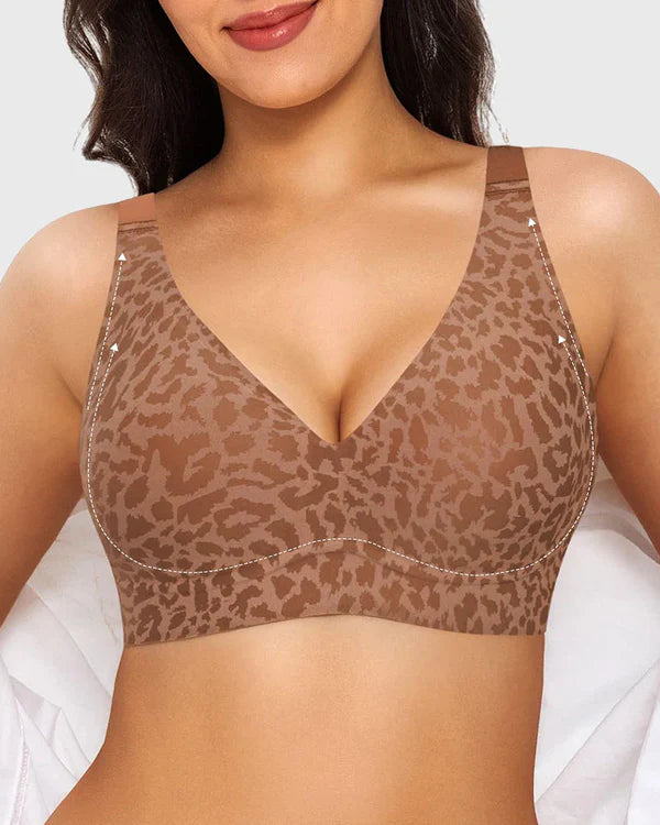 Sujetador inalámbrico push-up de escote profundo sin costuras 3.0