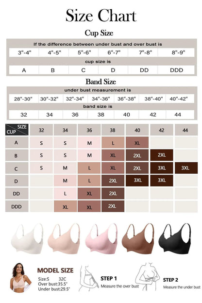 Invisible Magic Deep V Push Up Bra